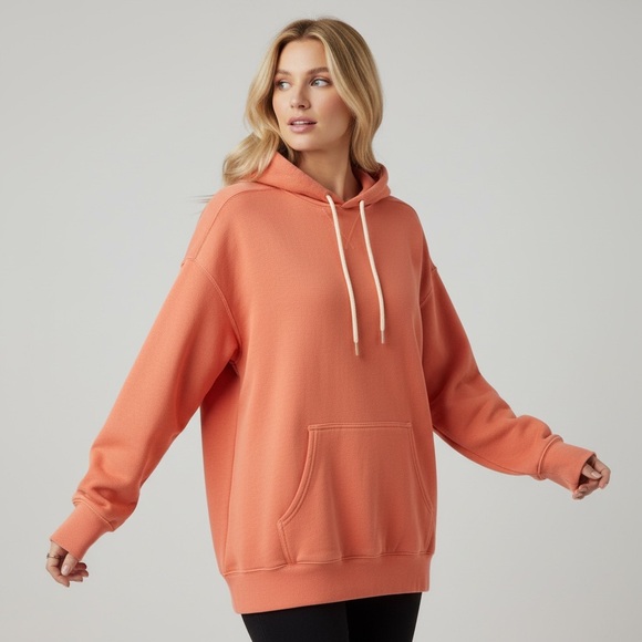 aerie Tops - Aerie | OFFLINE Cloud Fleece Hoodie Starburst Orange Small
